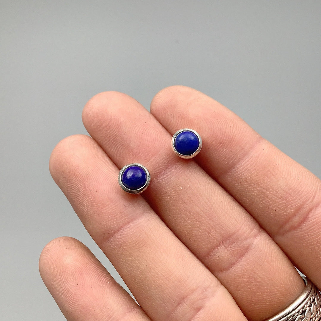 Lapis Lazuli Stud Earrings