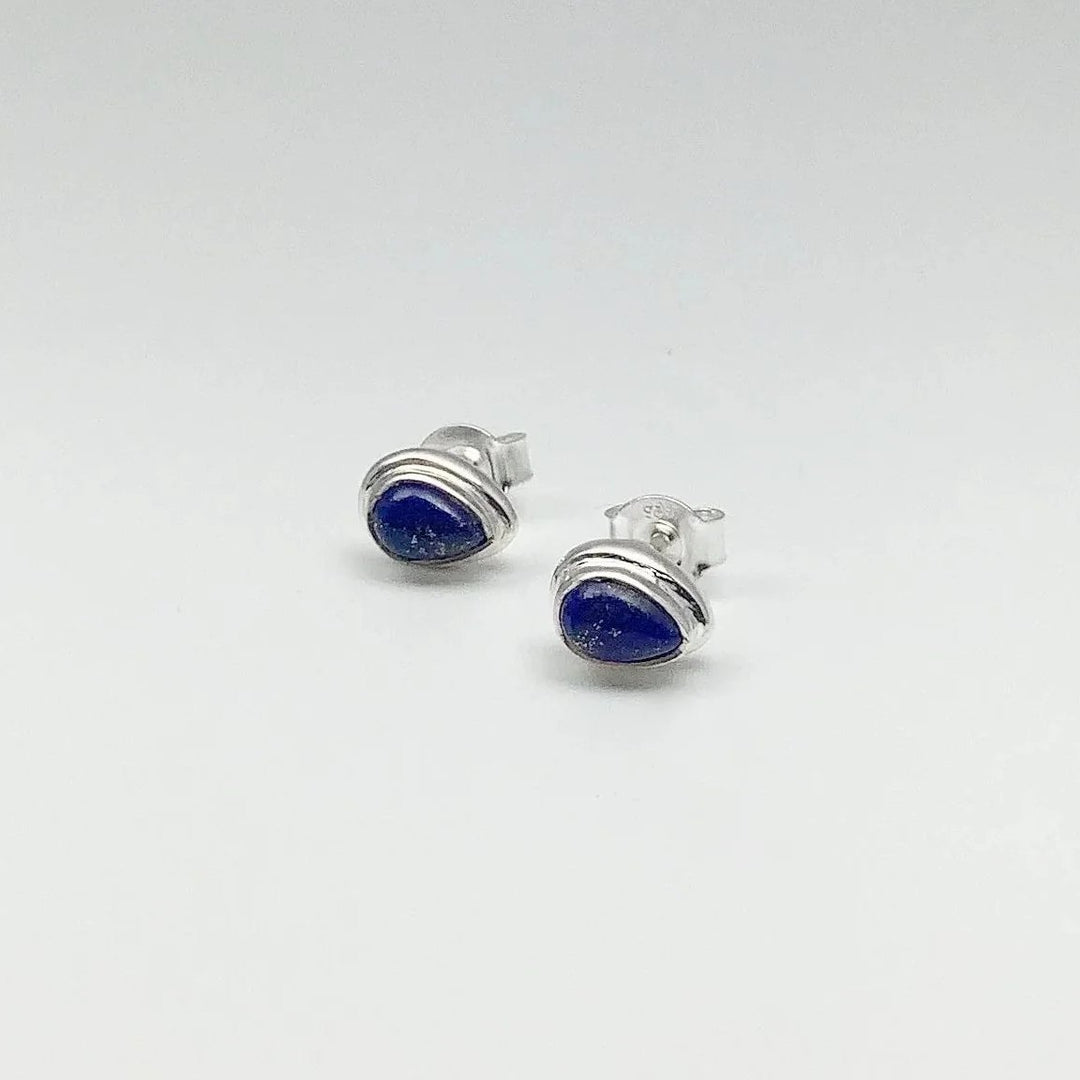 Lapis Lazuli Stud Earrings