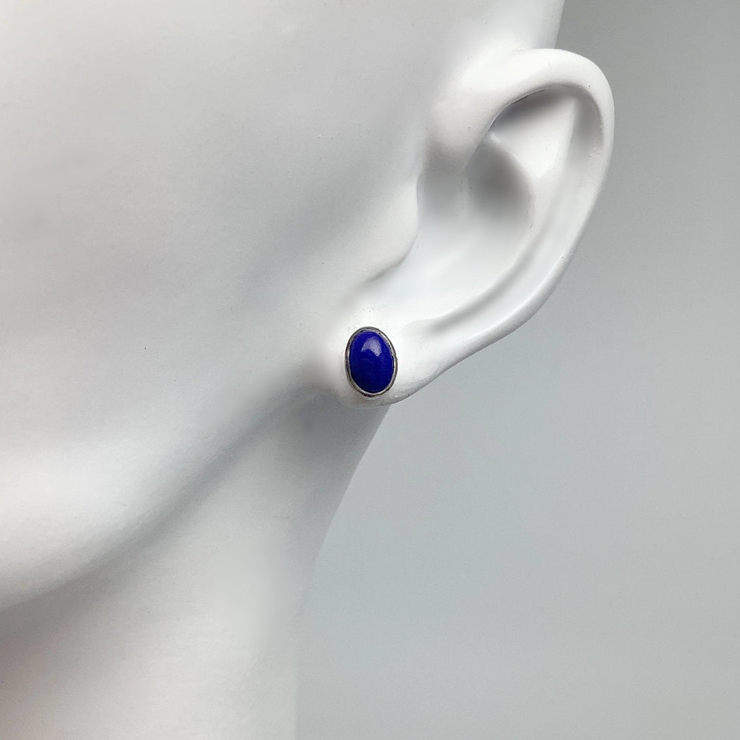 Lapis Lazuli Stud Earrings