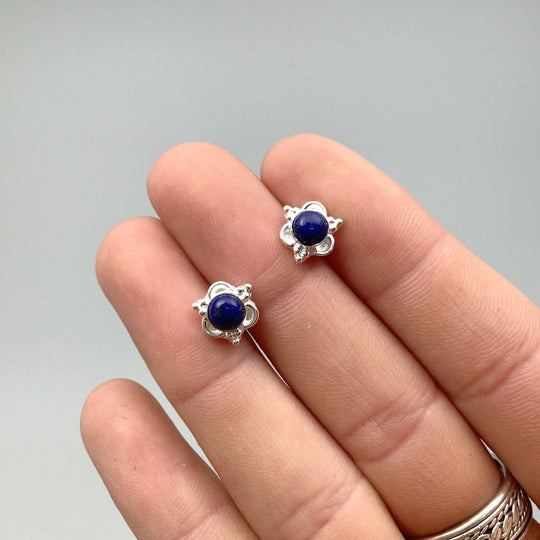 Lapis Lazuli Stud Earrings