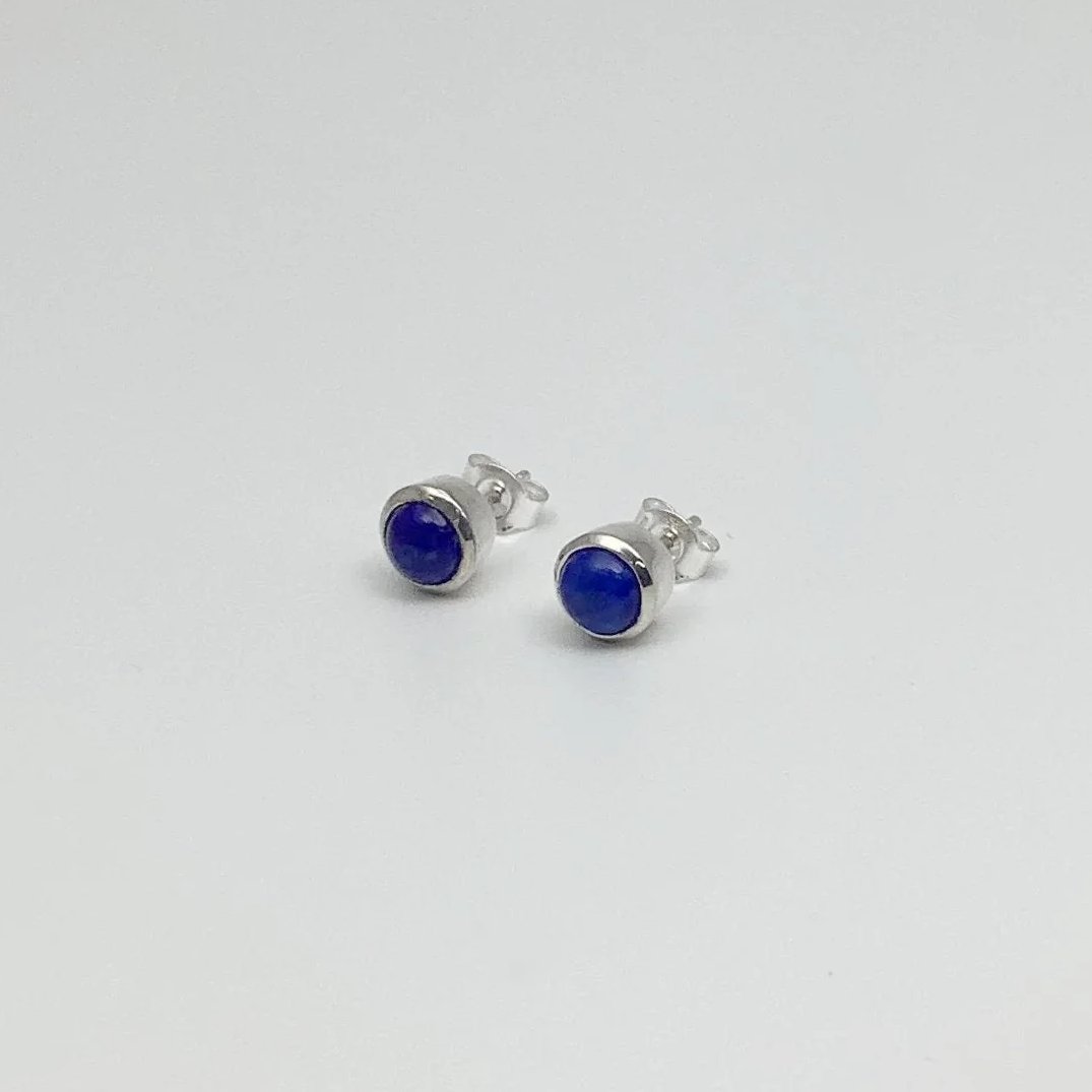 Lapis Lazuli Stud Earrings