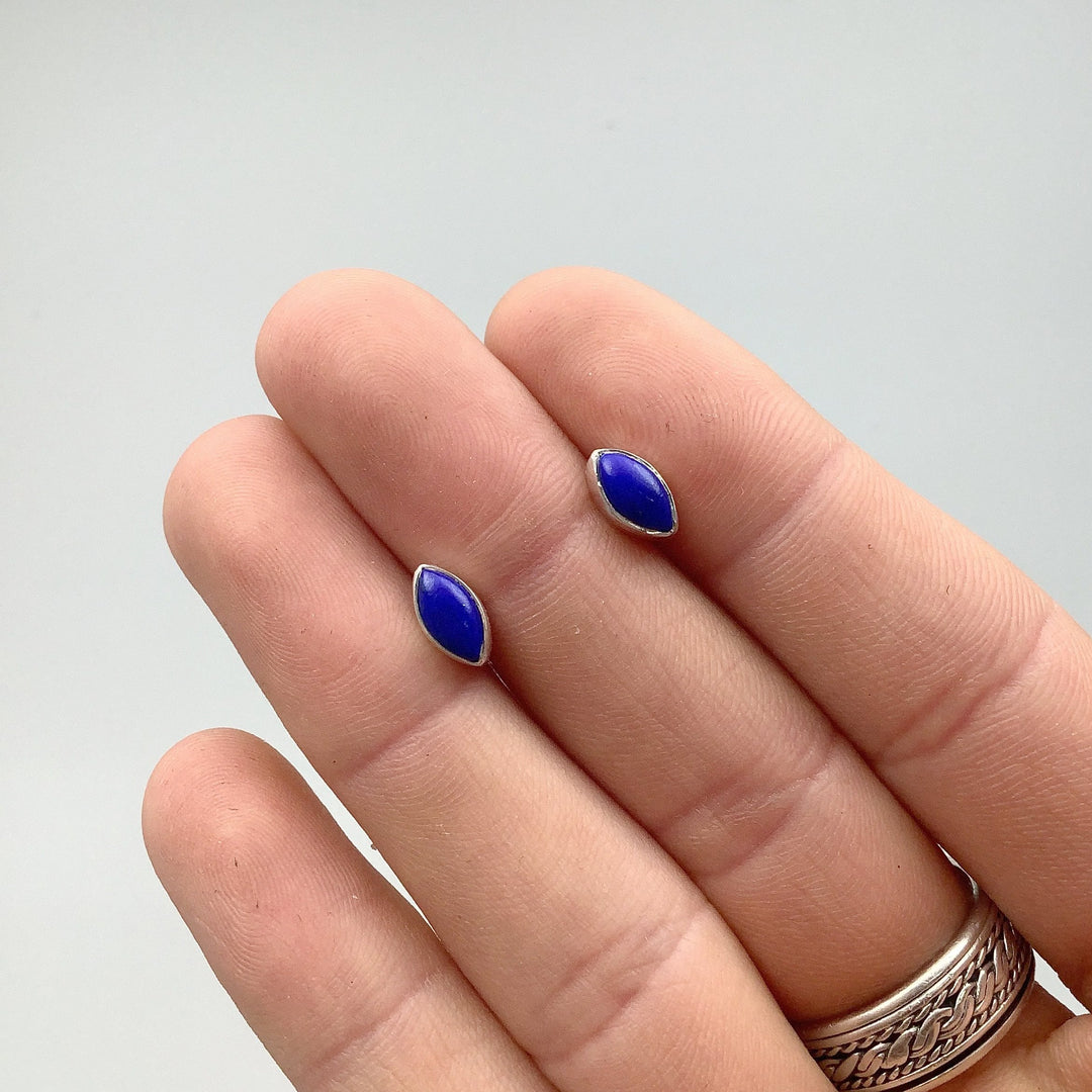 Lapis Lazuli Stud Earrings