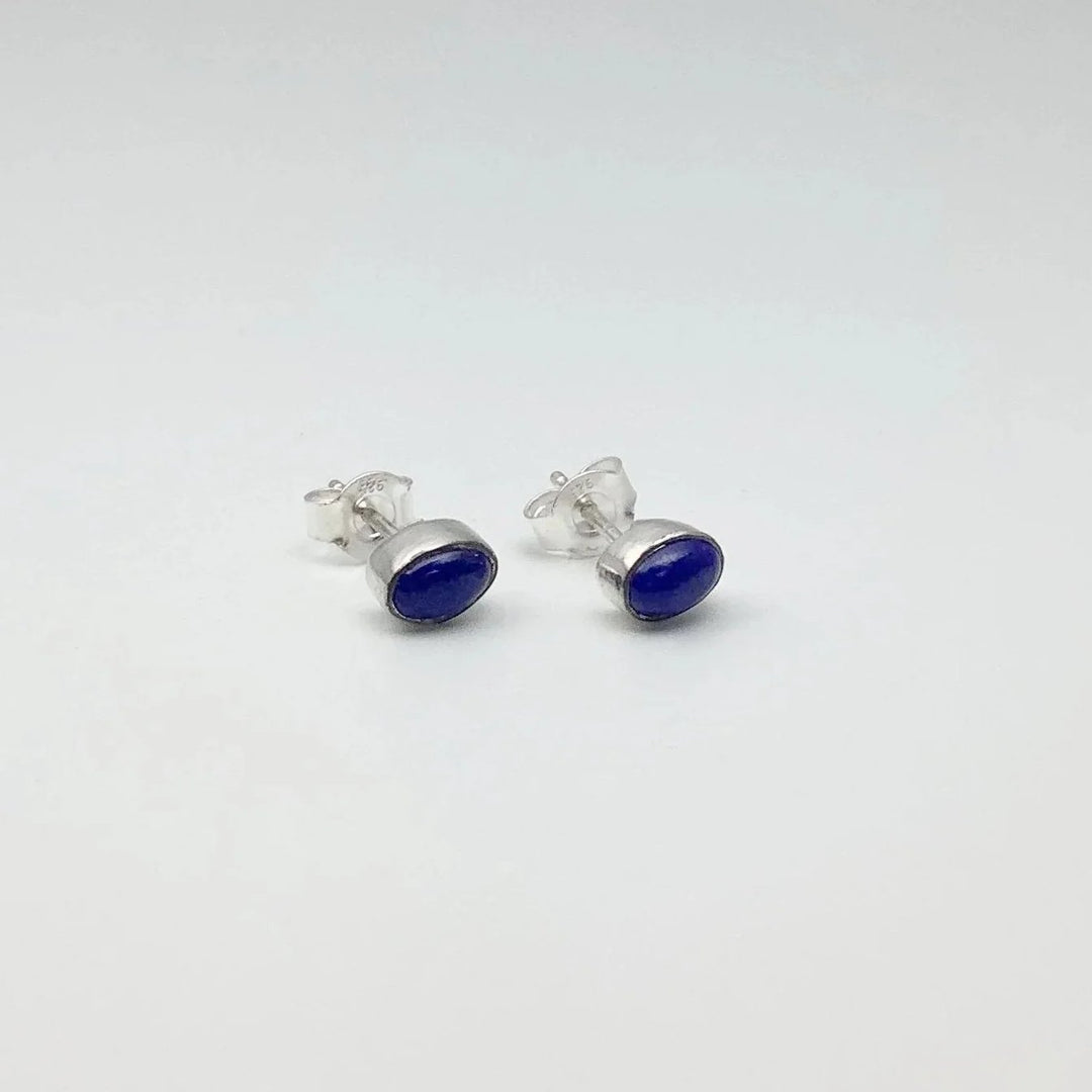 Lapis Lazuli Stud Earrings