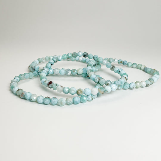 Larimar Faceted Beaded Bracelet