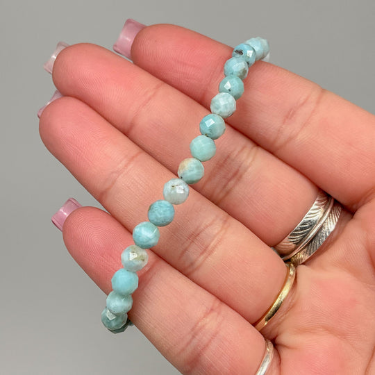 Larimar Faceted Beaded Bracelet