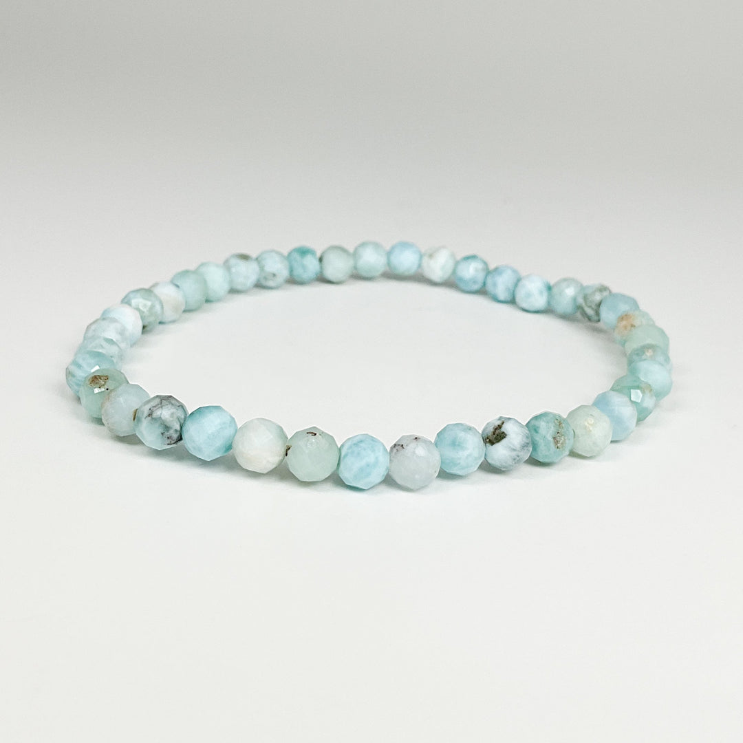 Larimar Faceted Beaded Bracelet