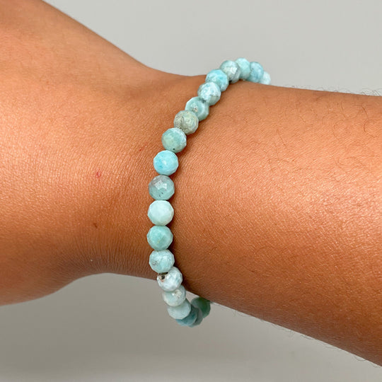 Larimar Faceted Beaded Bracelet