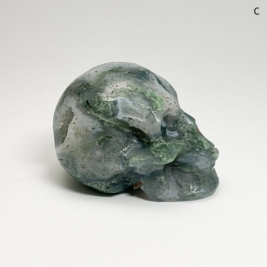 Moss Agate Skulls