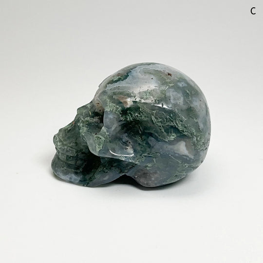 Moss Agate Skulls