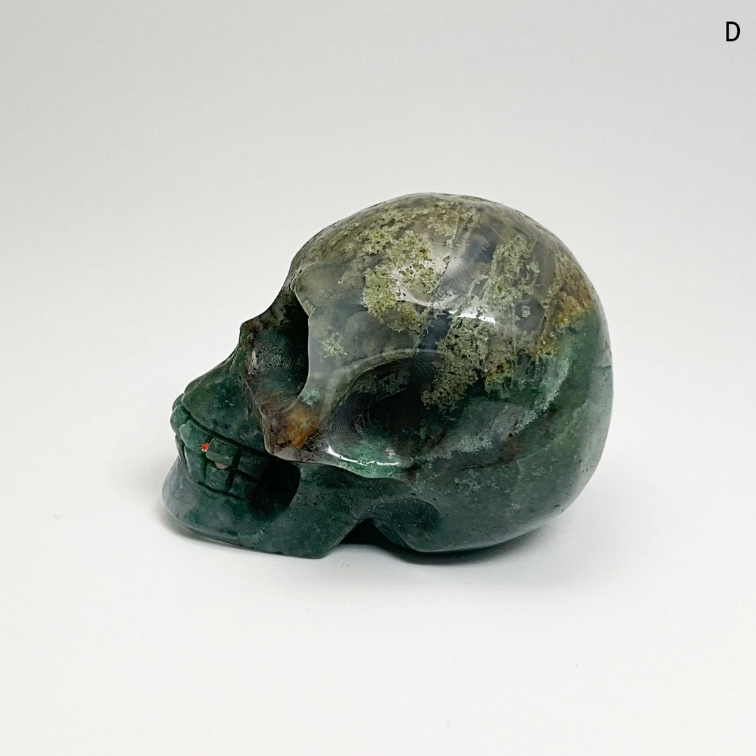 Moss Agate Skulls