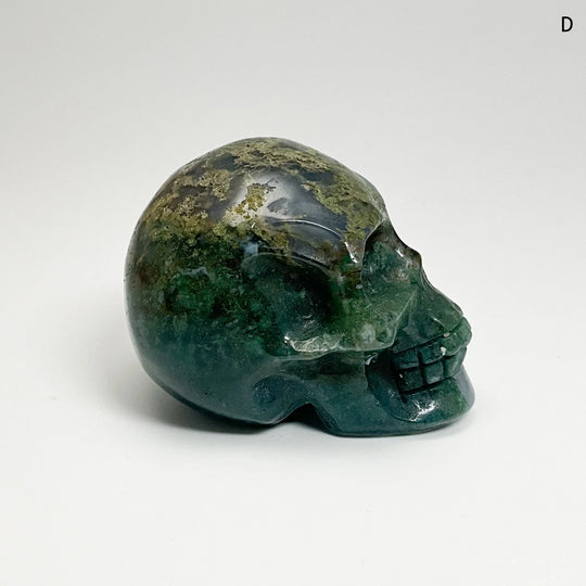 Moss Agate Skulls