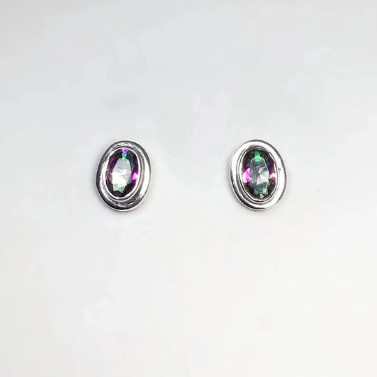 Mystic Topaz Stud Earrings