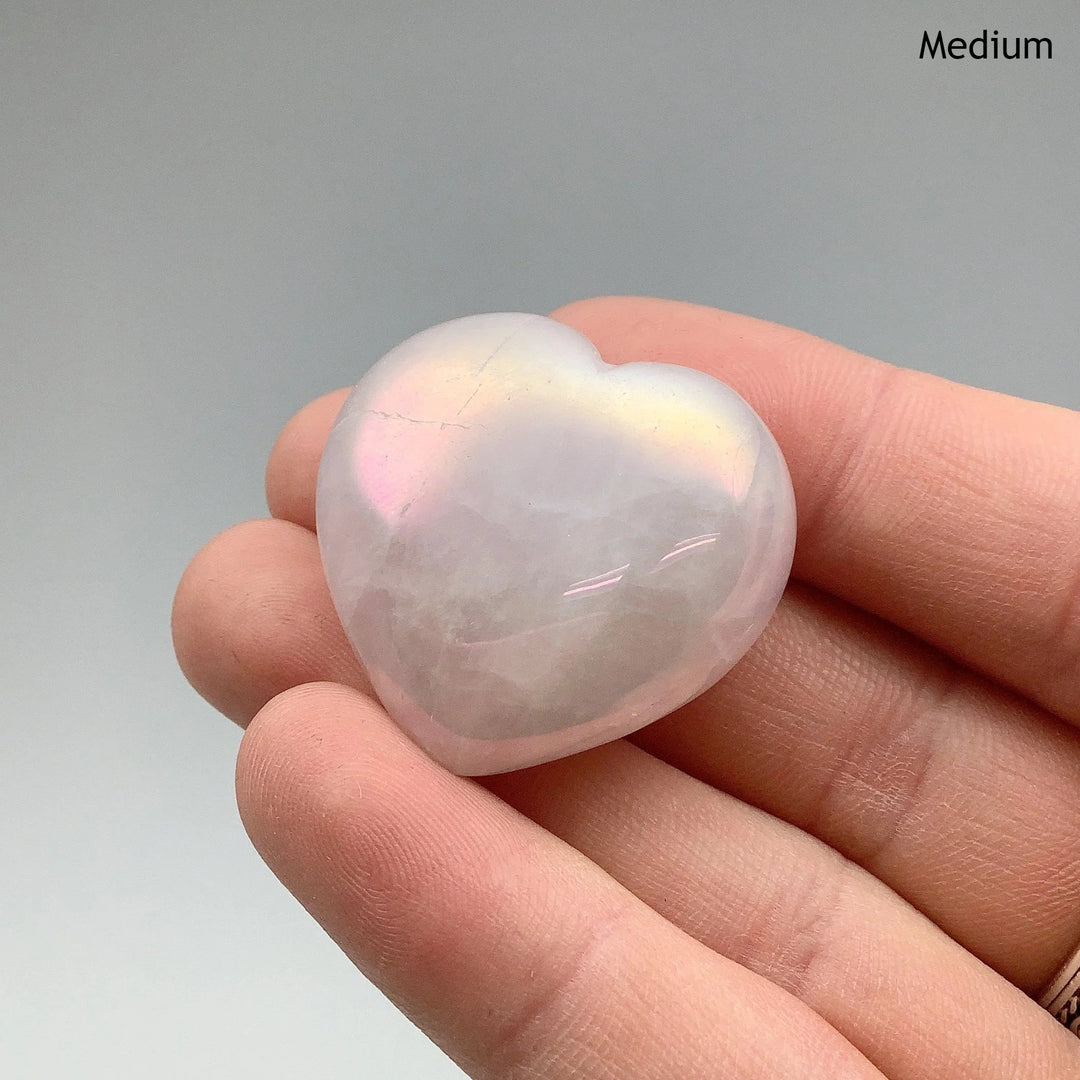 Opalescent Rose Quartz Heart