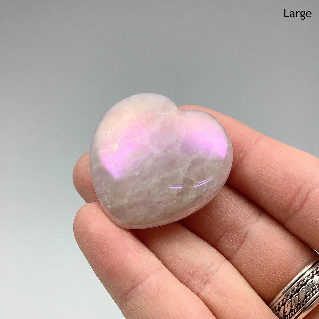 Opalescent Rose Quartz Heart