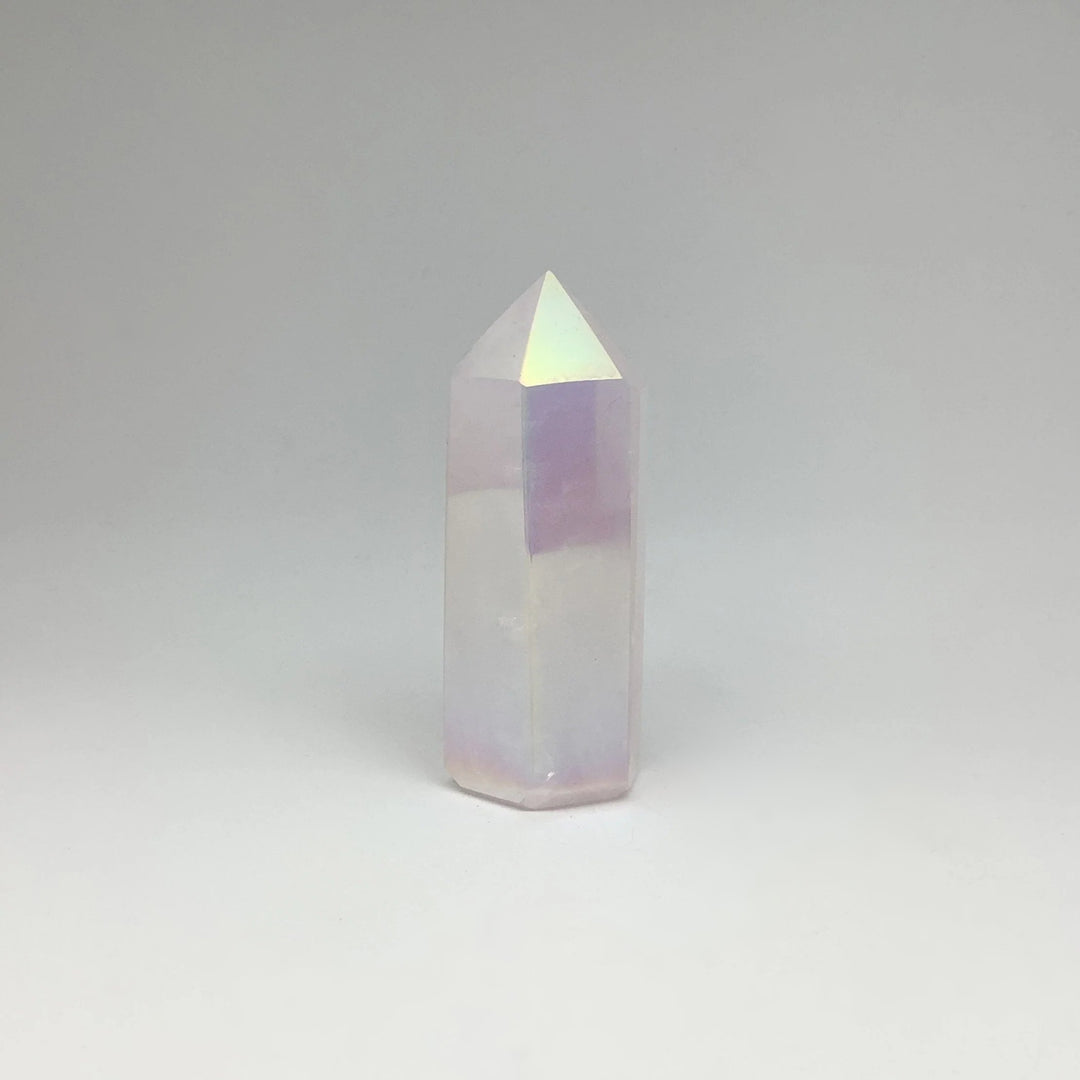 Opalescent Rose Quartz Point