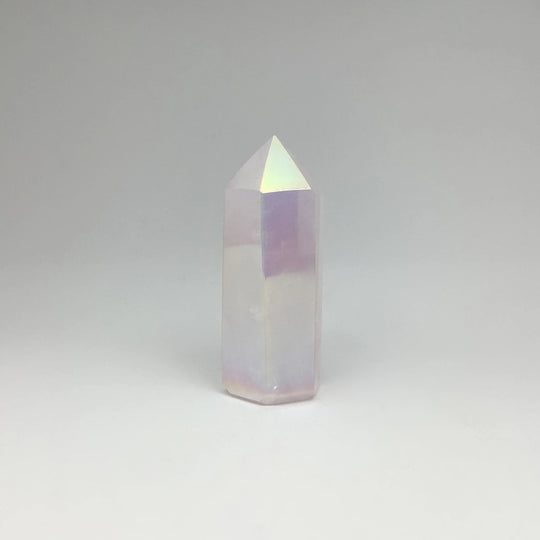 Opalescent Rose Quartz Point