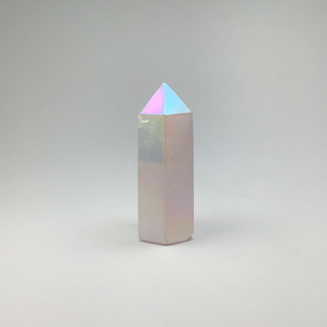 Opalescent Rose Quartz Point