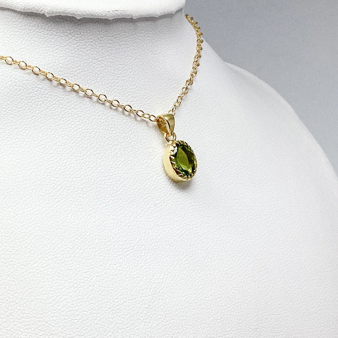 Peridot Gold Finish Pendant