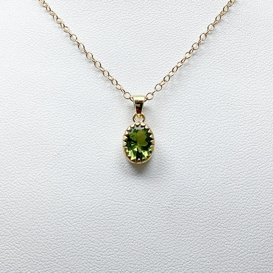 Peridot Gold Finish Pendant