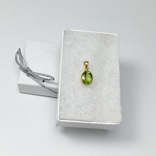 Peridot Gold Finish Pendant