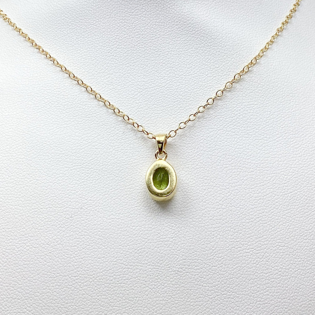 Peridot Gold Finish Pendant