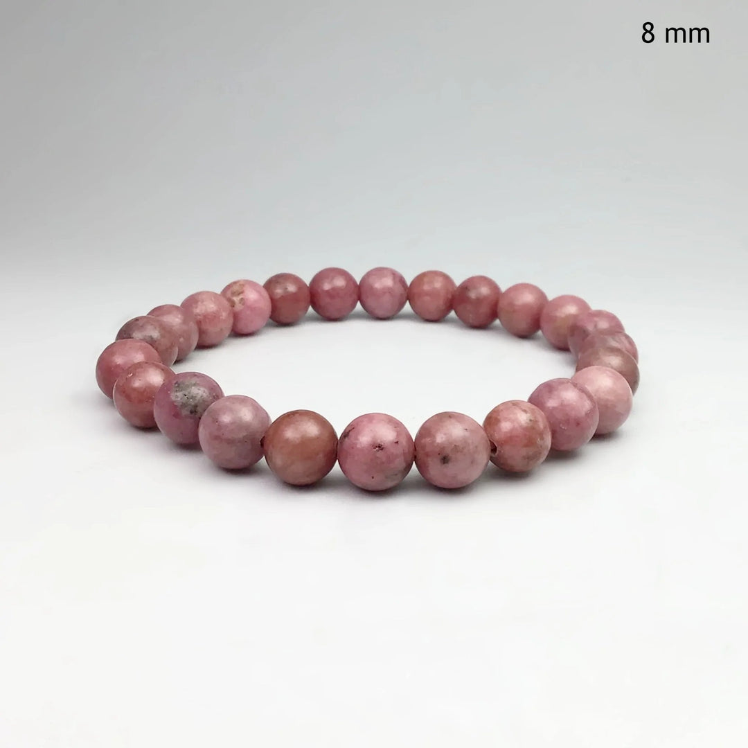 Pink Rhodonite Beaded Bracelet