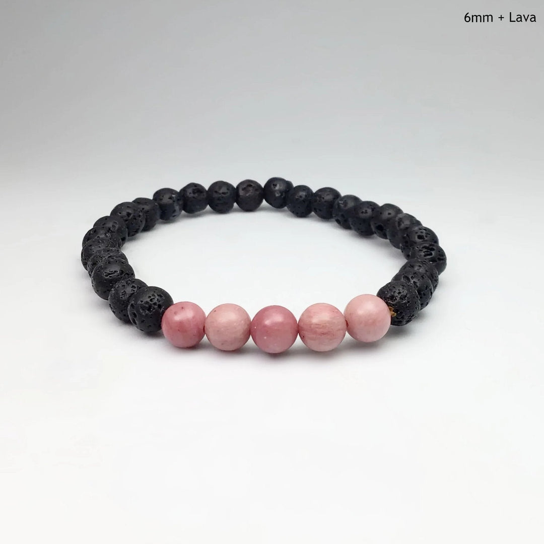 Pink Rhodonite Beaded Bracelet