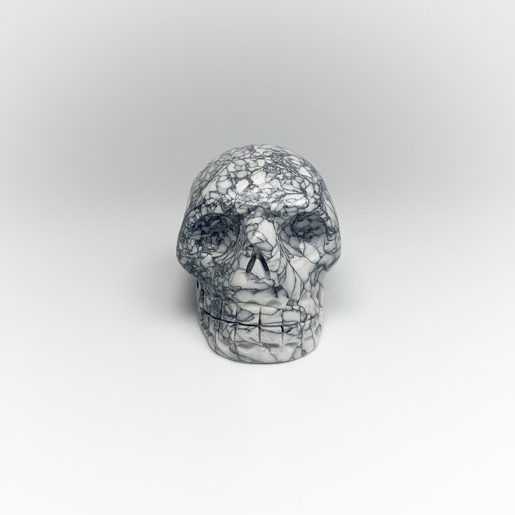 Pinolite Skull Carving