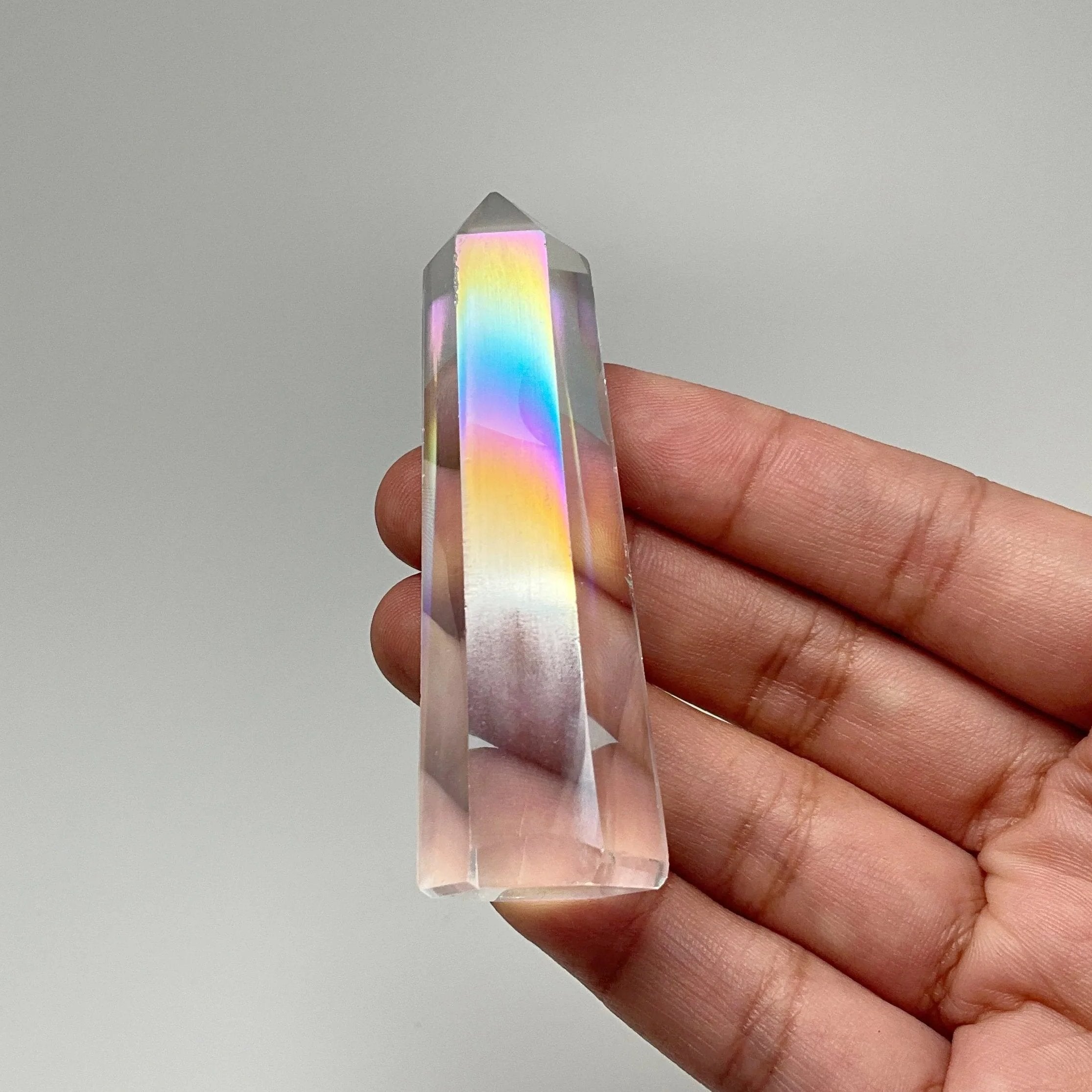 Polished Opalescent Quartz Point