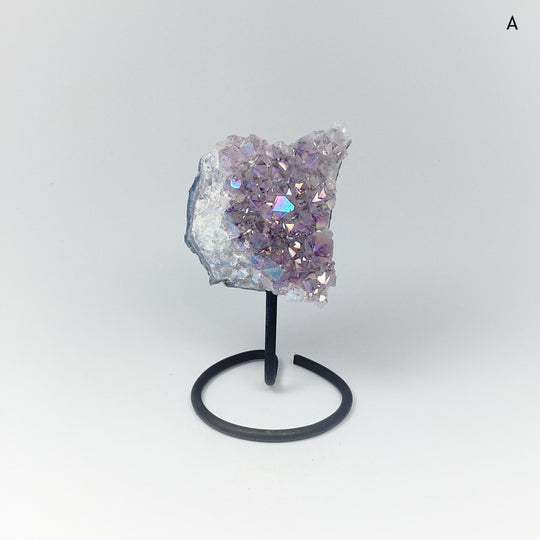 Rainbow Amethyst Druze Cluster On Stand