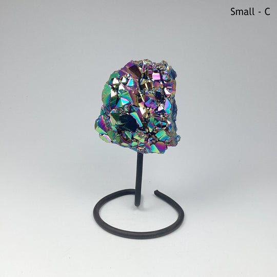 Rainbow Amethyst Druze Cluster On Stand