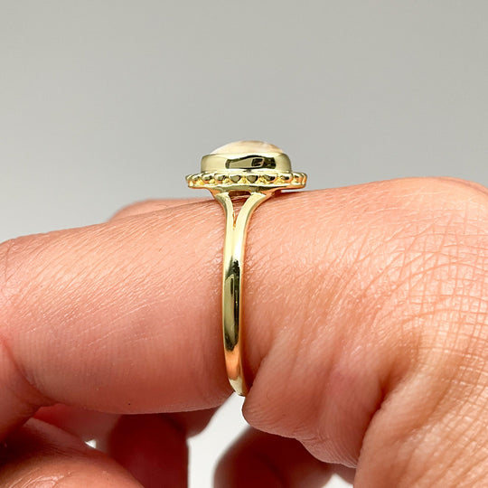 Rainbow Moonstone Ring