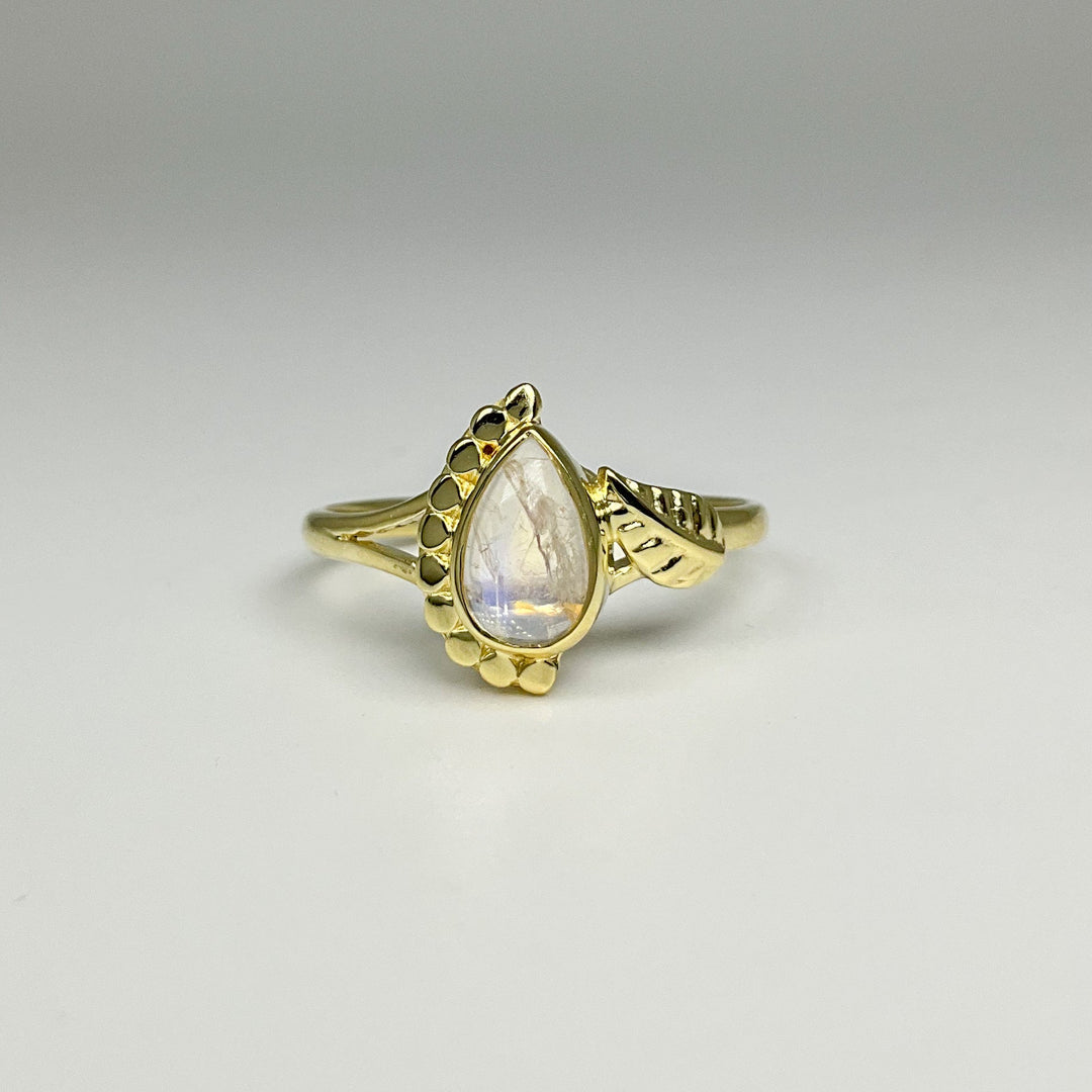 Rainbow Moonstone Ring