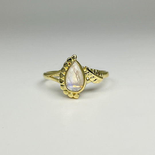 Rainbow Moonstone Ring