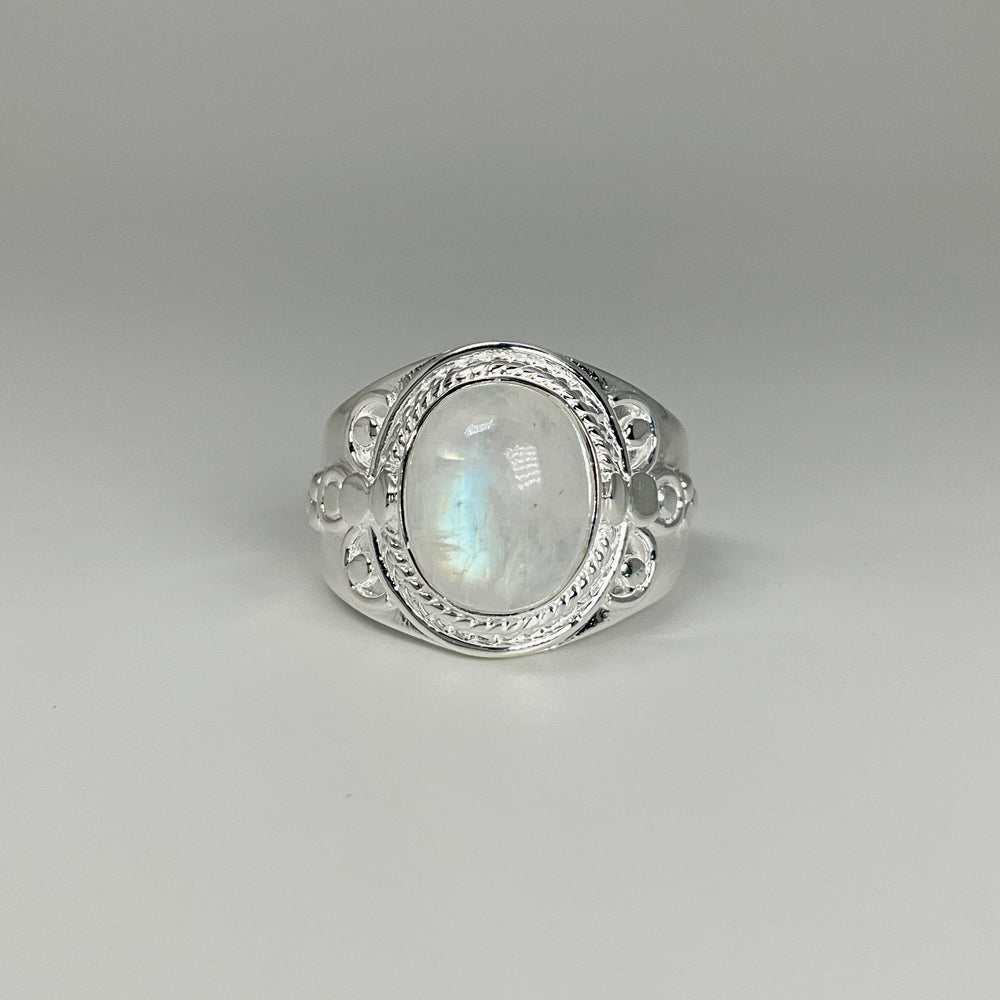 Rainbow Moonstone Ring