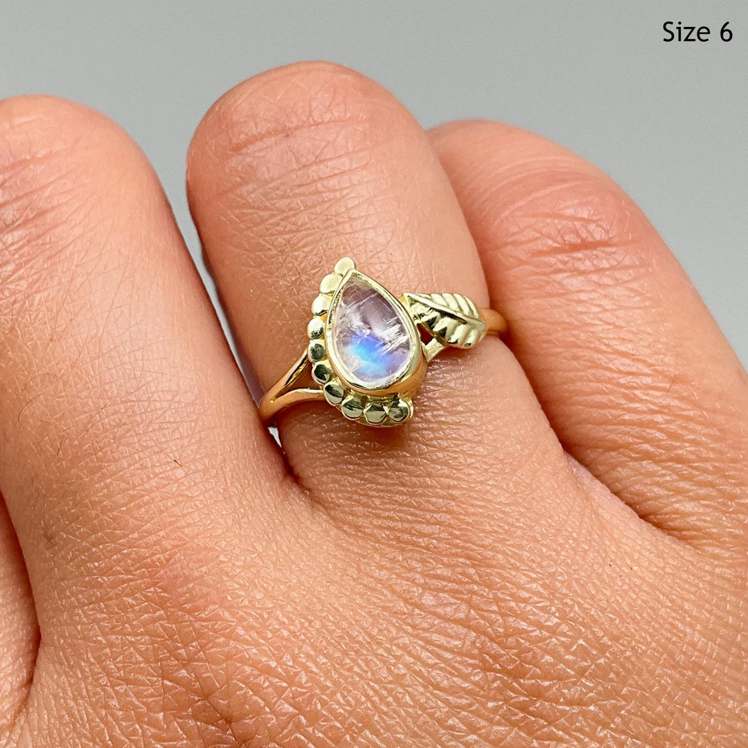 Rainbow Moonstone Ring