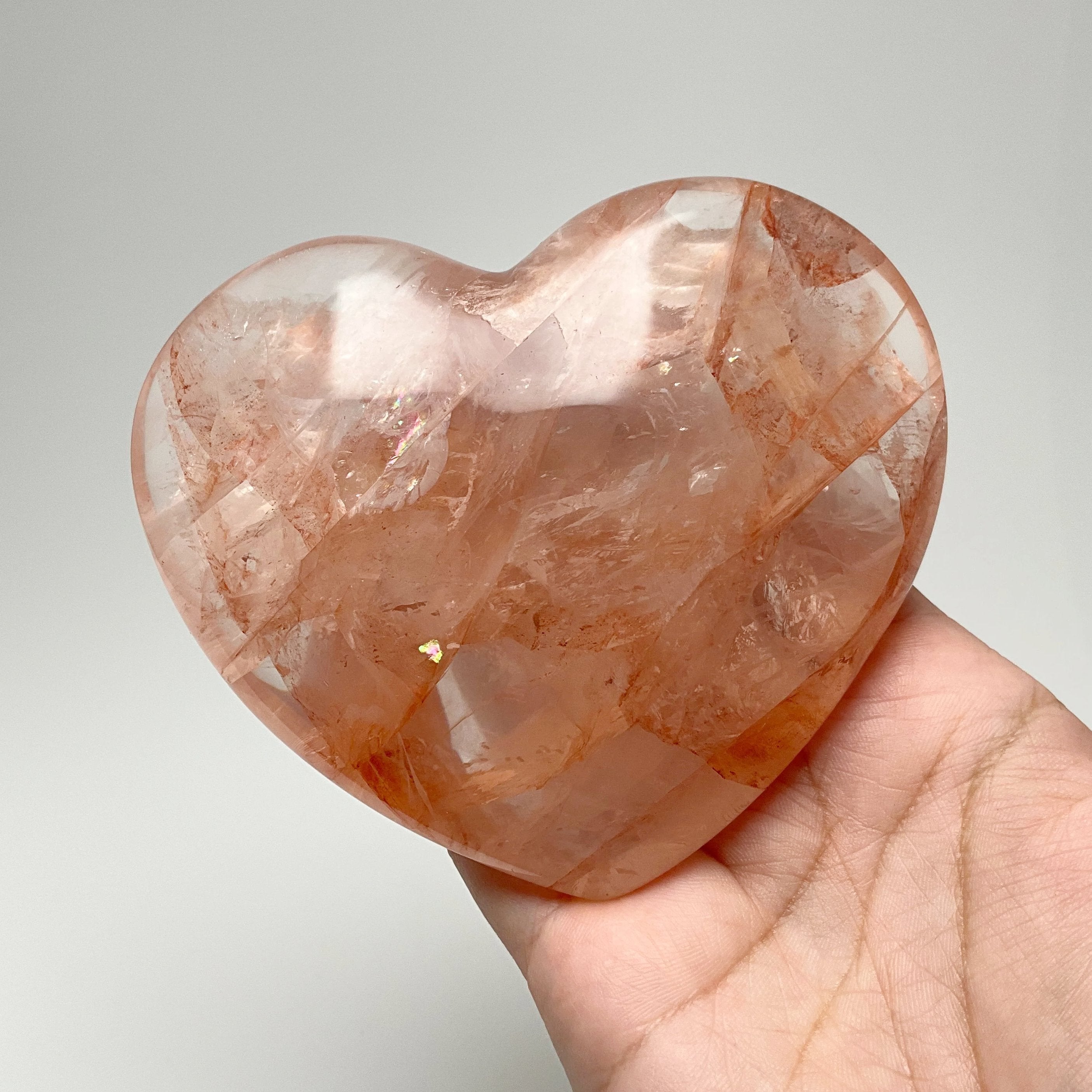 Red Hematoid Quartz Heart