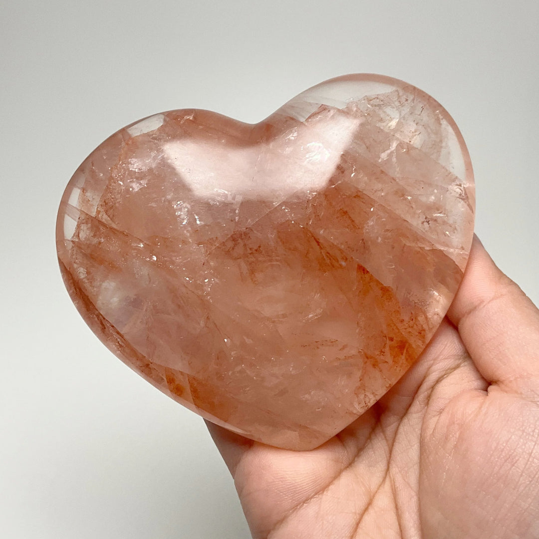 Red Hematoid Quartz Heart