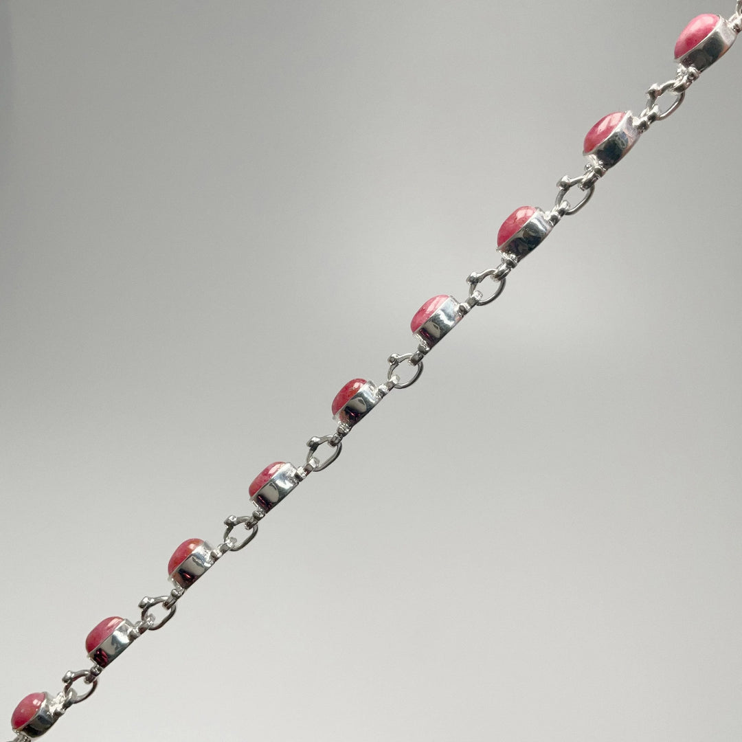 Rhodonite Sterling Silver Bracelet