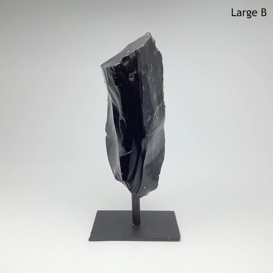 Rough Obsidian on Stand