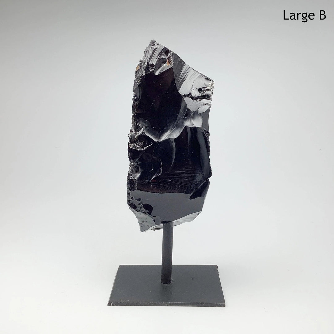 Rough Obsidian on Stand