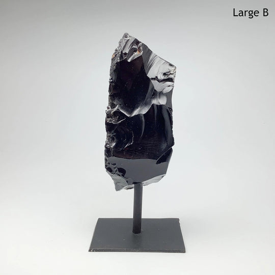 Rough Obsidian on Stand