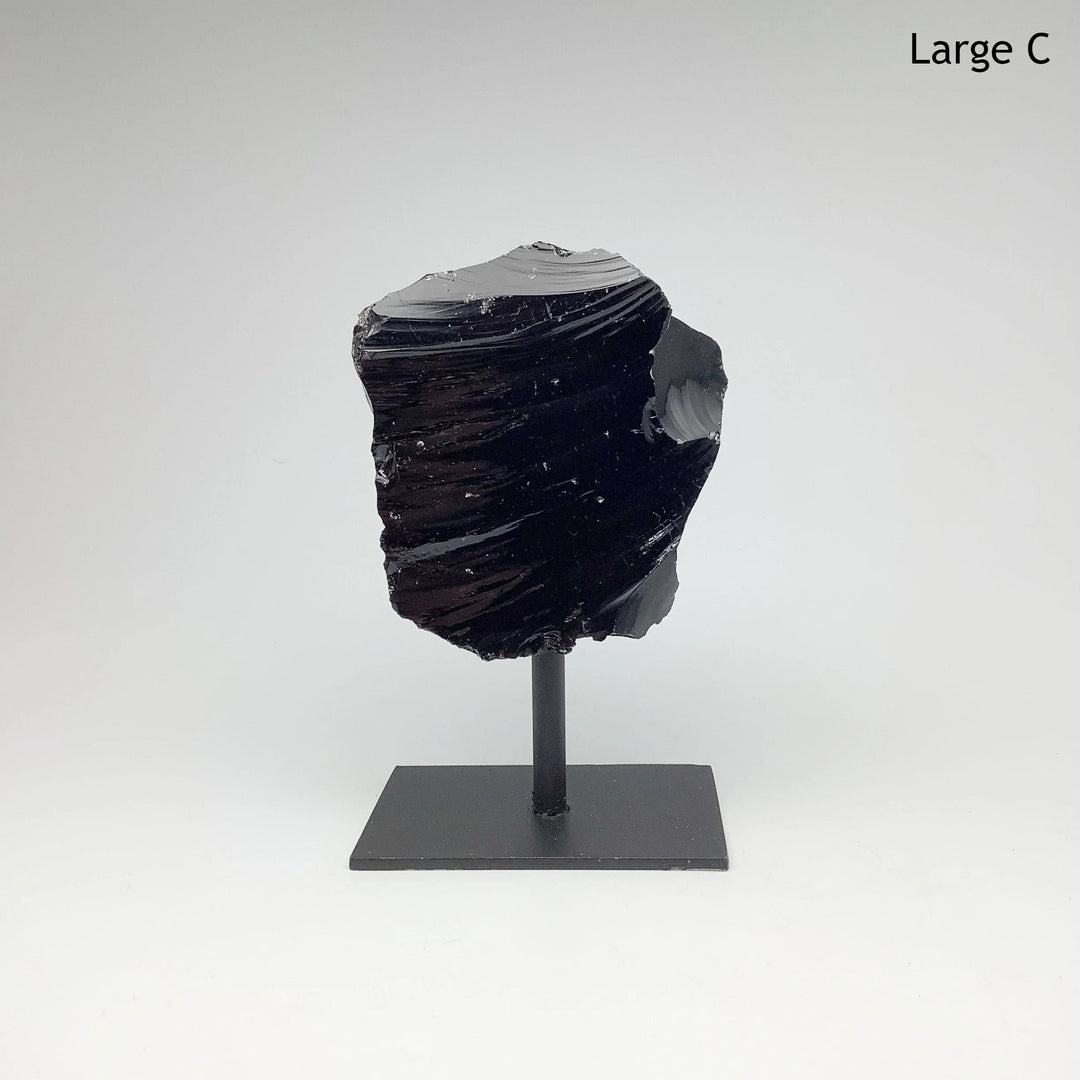 Rough Obsidian on Stand