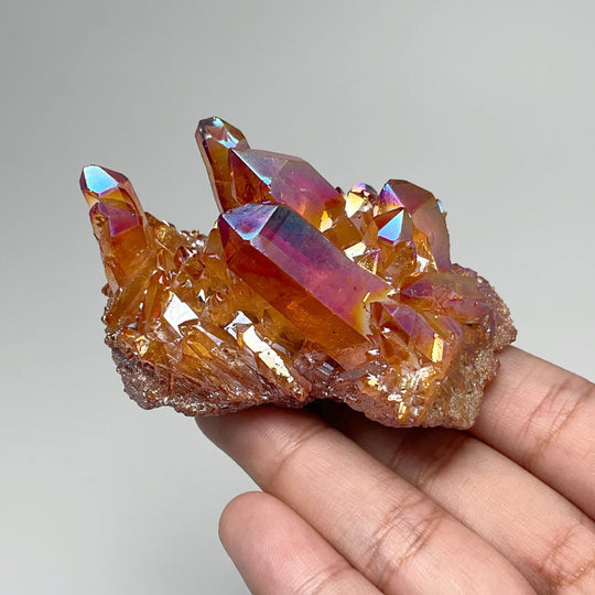 Sunset Aura Quartz Cluster