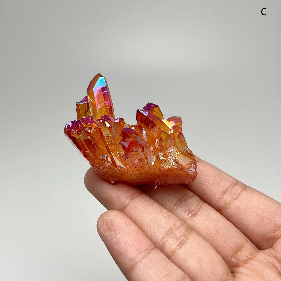 Sunset Aura Quartz Cluster