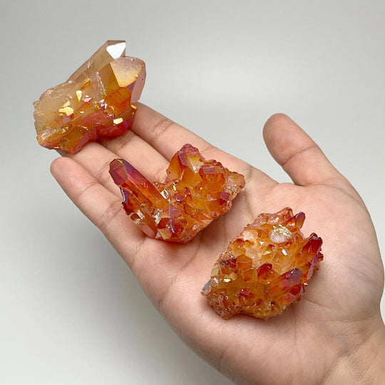 Sunset Aura Quartz Cluster