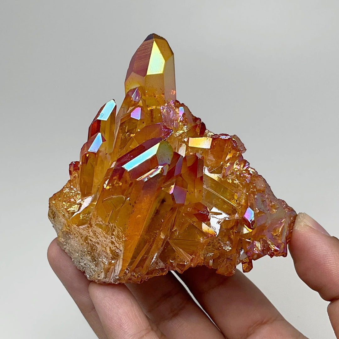 Sunset Aura Quartz Cluster