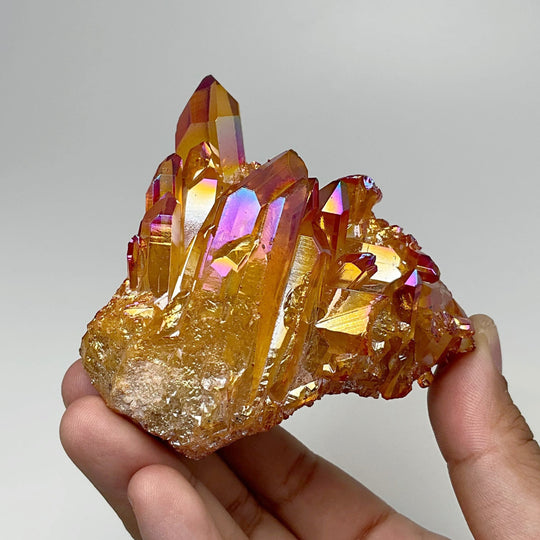 Sunset Aura Quartz Cluster