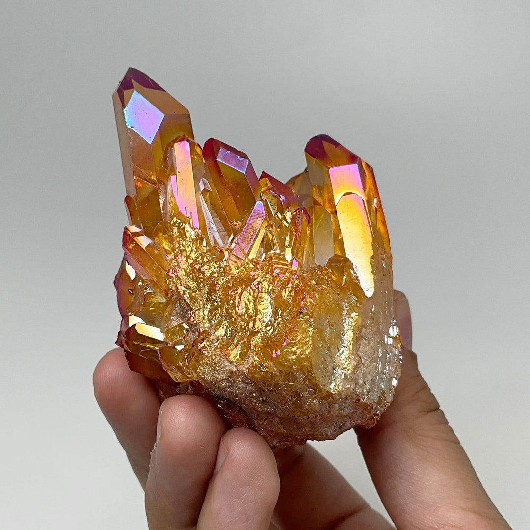 Sunset Aura Quartz Cluster