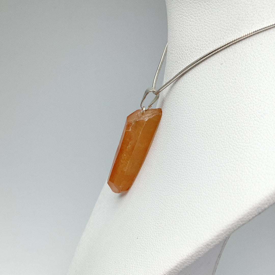 Tangerine Quartz Rough Pendant